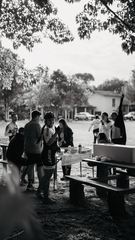 Galera reunida no café da manhã