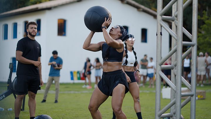 Wall ball com a torcida
